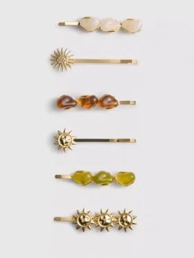 6pk paula echevarrÃa celestial resin hair clips