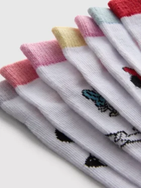 7pk disney’s minnie mouse sneaker socks