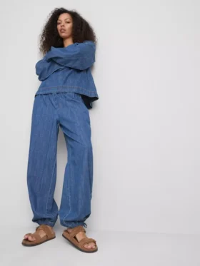 Paula echevarrÃa cotton-rich denim harem pants
