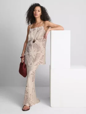 Paula echevarrÃa crushed satin longline cami top