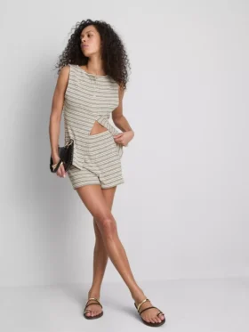 Paula echevarrÃa knitted striped mini shorts