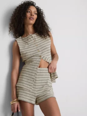 Paula echevarrÃa knitted striped mini shorts