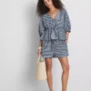 Paula echevarrÃa striped seersucker puff-sleeve blouse