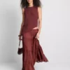 Paula echevarrÃa tiered crinkle lace midi skirt
