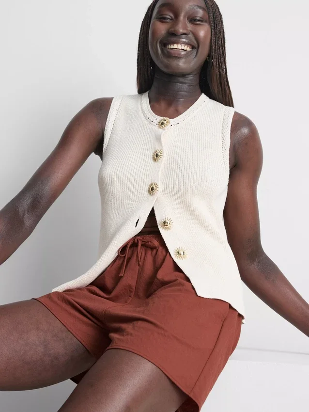 Textured drawstring shorts