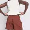 Textured drawstring shorts