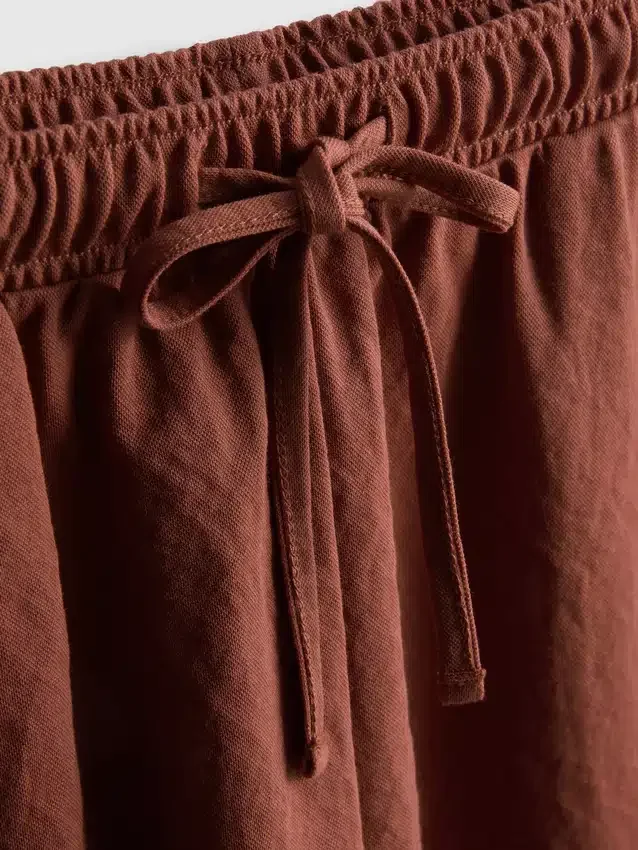 Textured drawstring shorts